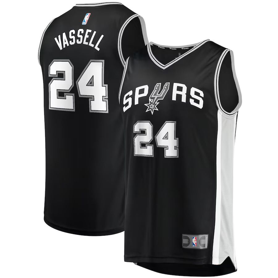 Men San Antonio Spurs #24 Devin Vassell Fanatics Branded Black Fast Break Replica NBA Jersey